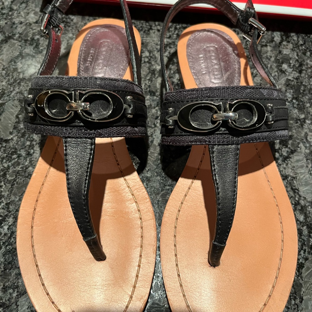 Coach T-strap sandals